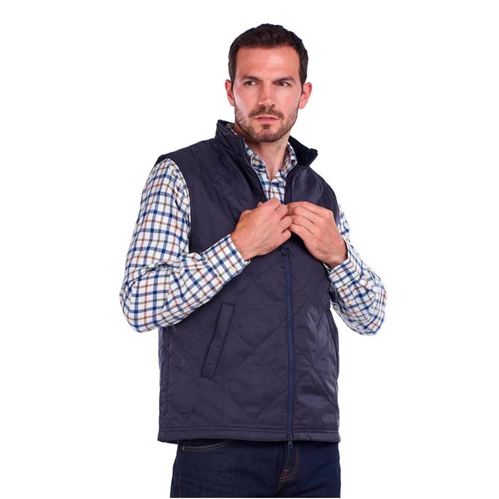 Barbour Finn Gilet Quilted Lightweight Insulated Vest Navy Blue Size XXL